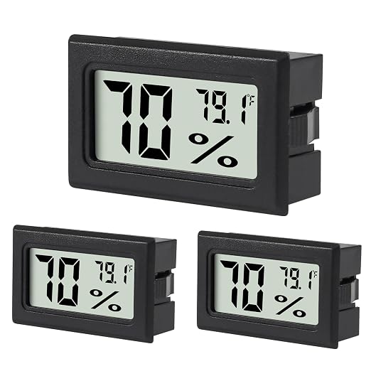 3Pcs Mini Digital Thermometer Hygrometer Electronic Temperature Humidity Gauge Meters Indoor LCD Display Fahrenheit for