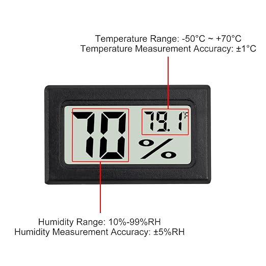 3Pcs Mini Digital Thermometer Hygrometer Electronic Temperature Humidity Gauge Meters Indoor LCD Display Fahrenheit for