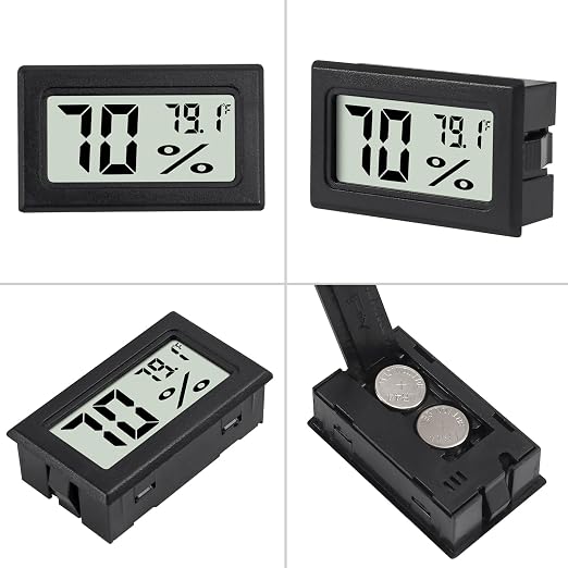 3Pcs Mini Digital Thermometer Hygrometer Electronic Temperature Humidity Gauge Meters Indoor LCD Display Fahrenheit for