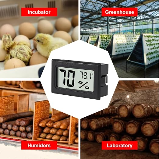 3Pcs Mini Digital Thermometer Hygrometer Electronic Temperature Humidity Gauge Meters Indoor LCD Display Fahrenheit for