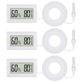 3Pcs Mini Digital Thermometer Hygrometer with Probe Electronic Temperature Humidity Gauge Meters Indoor LCD Display