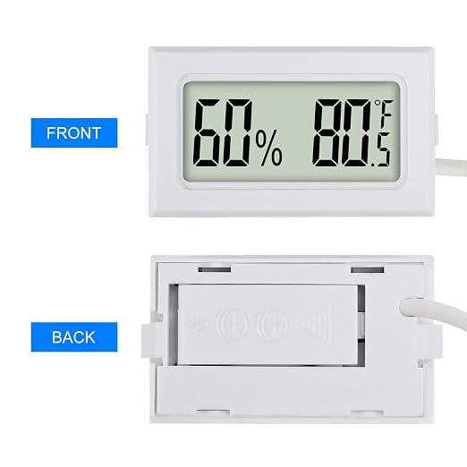 3Pcs Mini Digital Thermometer Hygrometer with Probe Electronic Temperature Humidity Gauge Meters Indoor LCD Display