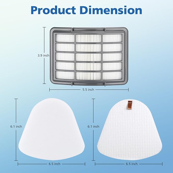 4+2 Pack Filters for Shark Vacuum Navigator Lift Away Filter Replacement Models NV350 NV351 NV352 NV355 NV356E NV360 UV440