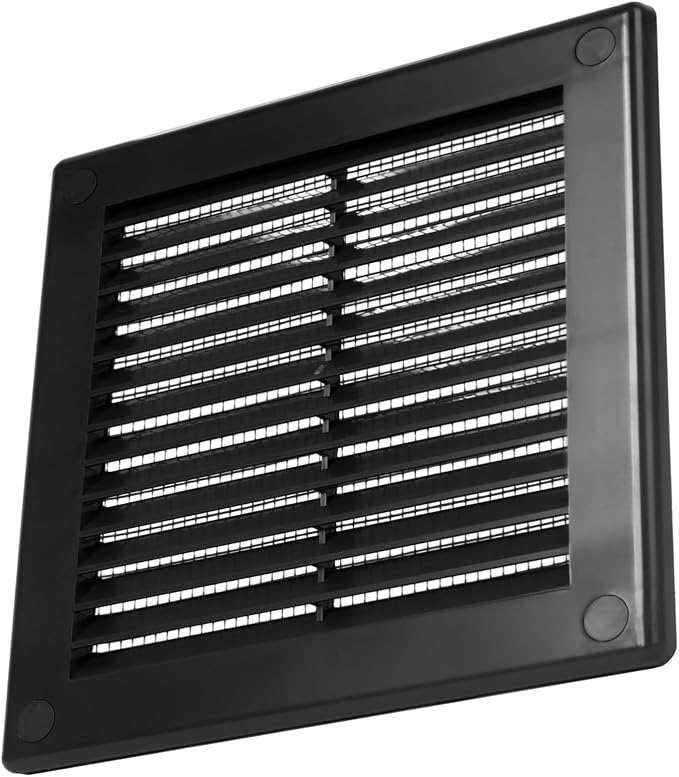 4.5" x 4.5" Inch (Opening Dimensions) - Pack of 10 - Plastic Black Soffit Vent Cover - Flat Square Air Vent, alternate view 7