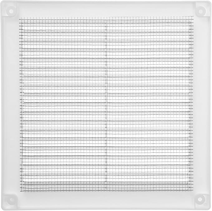 4.5" x 4.5" Inch (Opening Dimensions) - Pack of 2 - Plastic White Soffit Vent Cover - Flat Square Air Vent, alternate view 7