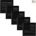 4.5" x 4.5" Inch (Opening Dimensions) - Pack of 5 - Plastic Black Soffit Vent Cover - Flat Square Air Vent