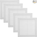 4.5" x 4.5" Inch (Opening Dimensions) - Pack of 5 - Plastic White Soffit Vent Cover - Flat Square Air Vent