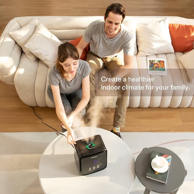 4.5L 2-in-1 Cool & Warm Mist Ultrasonic Humidifier with Essential Oil Box & Remote Control for Bedrooms, Offices, Plants