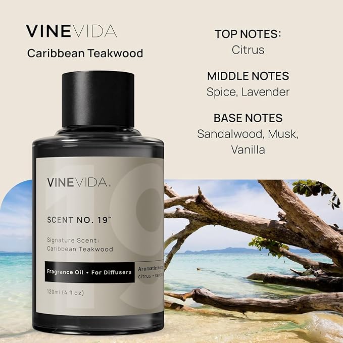 [4 Fl Oz] Caribbean Teakwood Diffuser Oil - Hotel Collection Diffuser Oil, Hotel Scent Diffuser, alternate product view 2