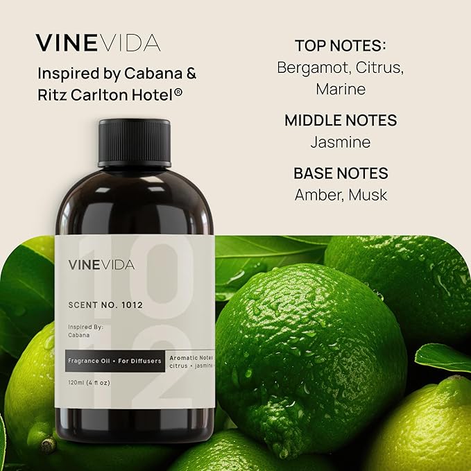 [4 Fl Oz] Luxury Hotel Scent Diffuser Oil - Scent No.1012 Inspired by Ritz Carlton Hotel, Fragrance for Cold Air Diffuser