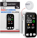 4-in-1 CO Detector & Natural Gas Leak Detector Alarm, Plug-in Carbon Monoxide Detectors with Battery Backup, Digital Display