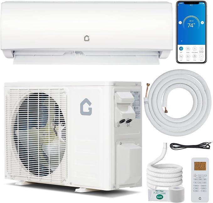 4-in-1 Mini Split Air Conditioner & Heat Pump, Year-Round Comfort for 750 Sq Ft Rooms, Energy Efficient Design with Quiet