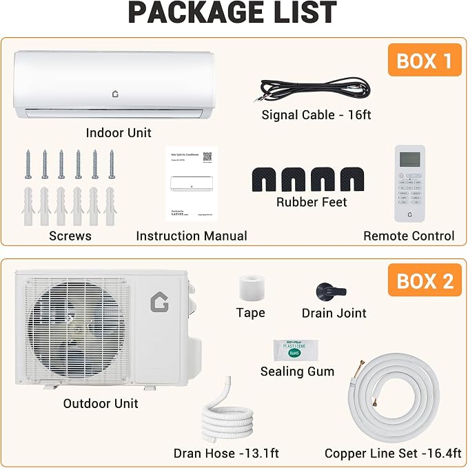 4-in-1 Mini Split Air Conditioner & Heat Pump, Year-Round Comfort for 750 Sq Ft Rooms, Energy Efficient Design with Quiet