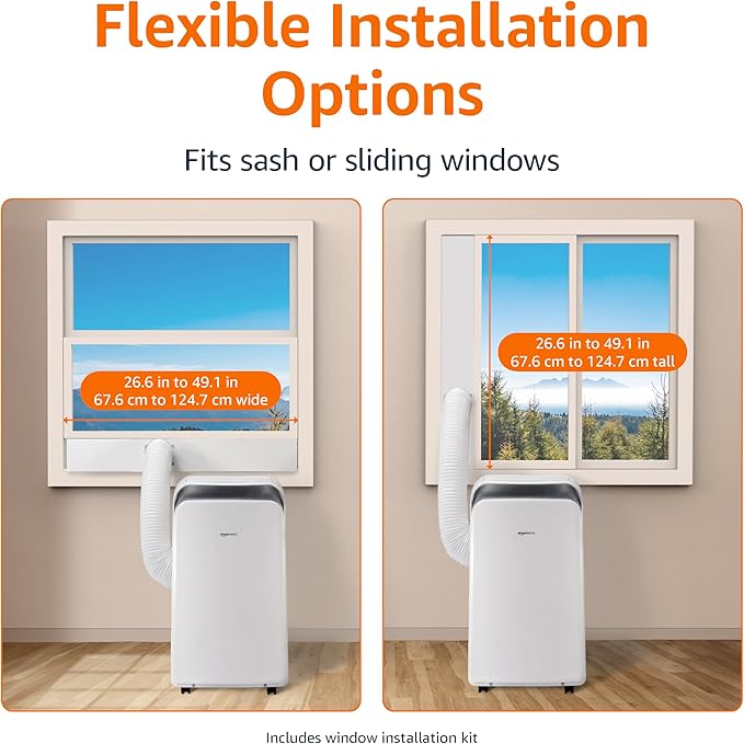 4-In-1 Portable Air Conditioner with Remote, Timer, Sleep Mode, Auto Swing, Cool/Heat/Dry/Fan-Only Functions, alternate
