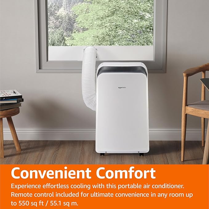 4-In-1 Portable Air Conditioner with Remote, Timer, Sleep Mode, Auto Swing, Cool/Heat/Dry/Fan-Only Functions, alternate