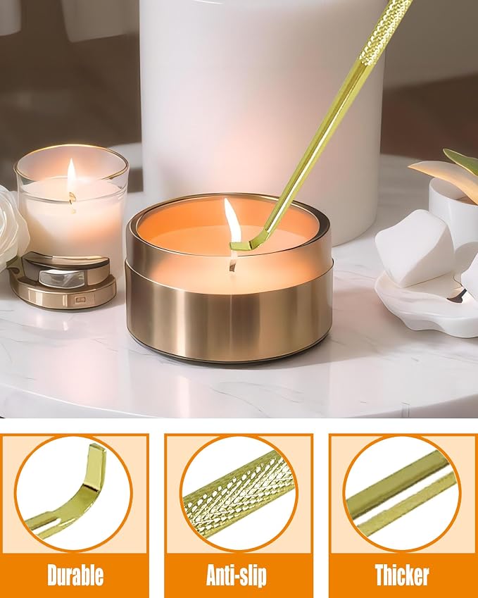 4 in1 Candle Accessory Set with Rechargeable Candle Lighter, Candle Wick Trimmer, Candle Wick Snuffer, Candle Wick Dipper