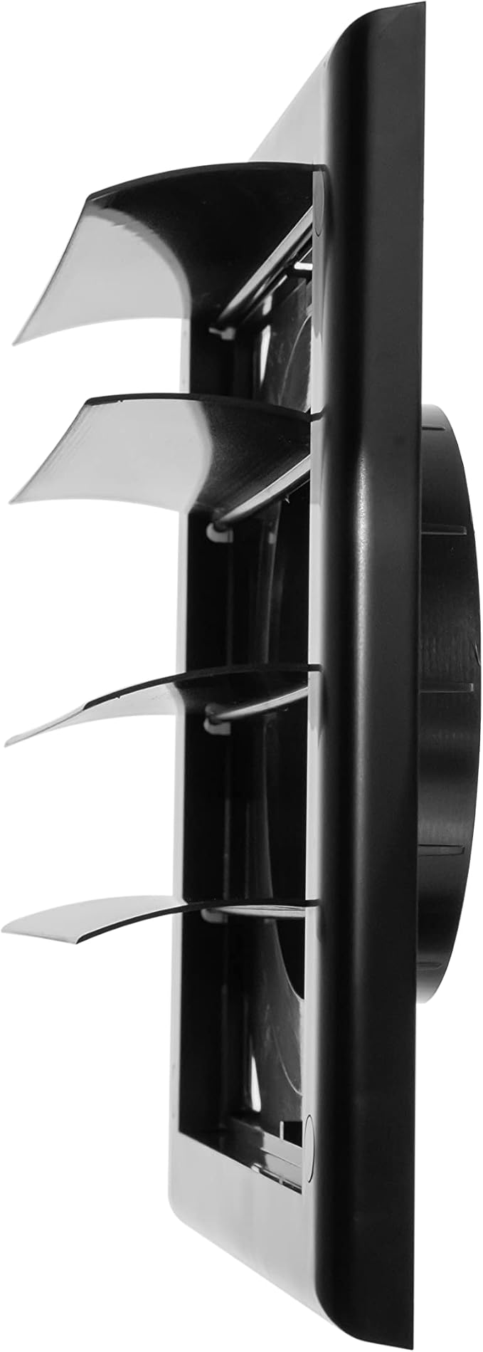 4" Inch (7.5'' x 7.5") Exhaust Vent Cover - Black - Dryer Vent Hood - Louvered Dryer Duct Vent Cover - Vent Hood Cap