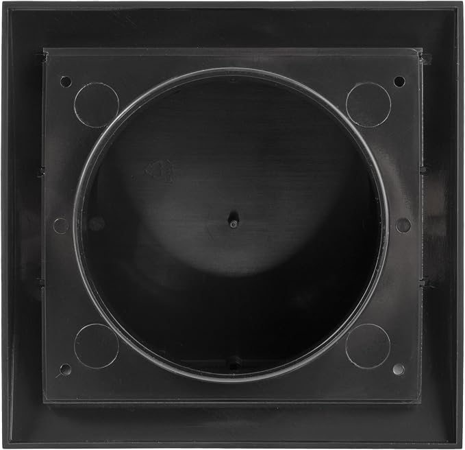 4 Inch Black Dryer Vent Hood/Duct Cover for Walls or Ceiling/ABS Plastic Protection Hood With Rain Cover and, alternate view