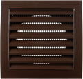 4” Inch Brown Plastic Soffit Vent Cover – Heavy-Duty Louvered Exterior Dryer Vent Cover with Protective Mesh Screen – HVAC