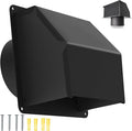 4 Inch Dryer Vent Cover Outside with Removable Mesh, Exterior Vent Cover External Cap with Rubber Cushioned Non-Return Flap