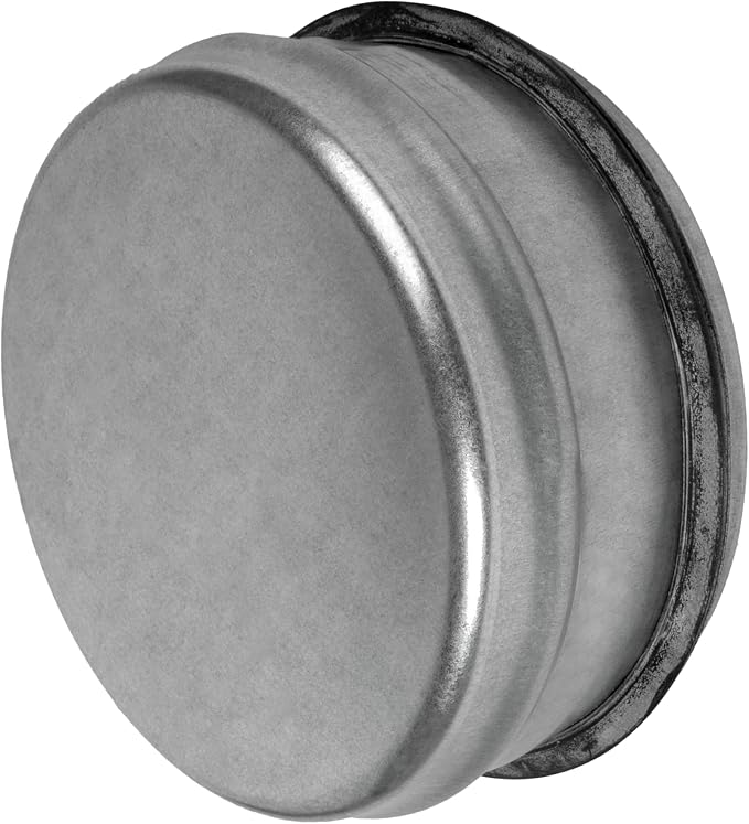 4 Inch Galvanized Steel Dryer Vent Cap with Rubber Gasket – Airtight Metal Duct End Cap Plug, Leak-Proof Indoor