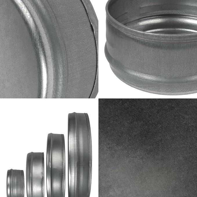 4 Inch Galvanized Steel Dryer Vent Cover Outside – Rust-Free Metal Duct End Cap Plug, Fits Inside 4” Ducts for, alternate