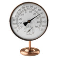 4-Inch Indoor Thermometer and Humidity Gauge, Room Analog Temperature and Humidity Monitor, Dual Scale Display, Brass Dial