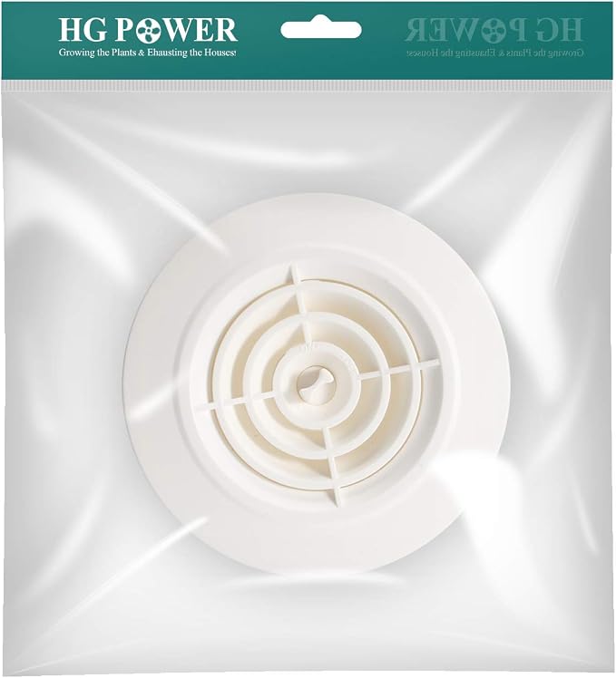 4 Inch Round Air Vent, Adjustable ABS Vent Cover, White Louver Grille Vent Fit for Bathroom, Office, Kitchen, Ventilation Use