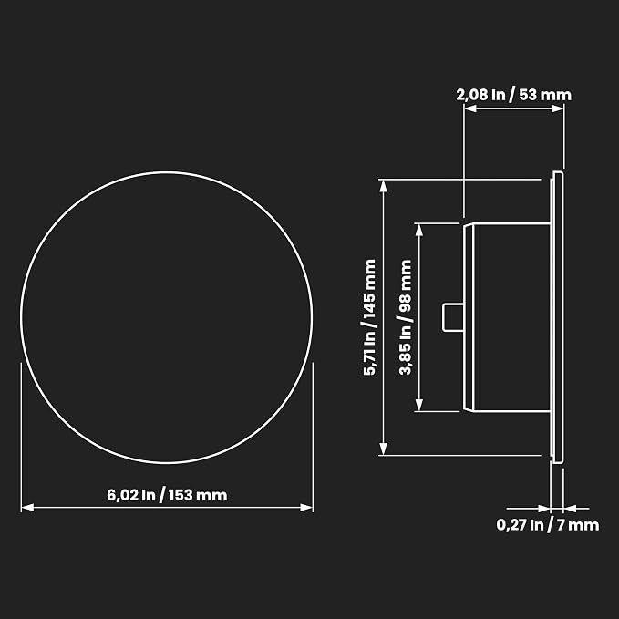 4" Inch Round Plastic Air Vent Diffuser – HVAC Duct Air Intake and Exhaust Circular Vent Cover - Adjustable Vent, alternate
