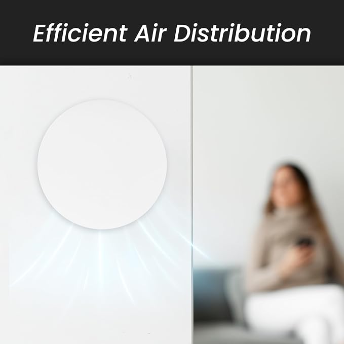 4" Inch Round Plastic Air Vent Diffuser – HVAC Duct Air Intake and Exhaust Circular Vent Cover - Adjustable Vent, alternate