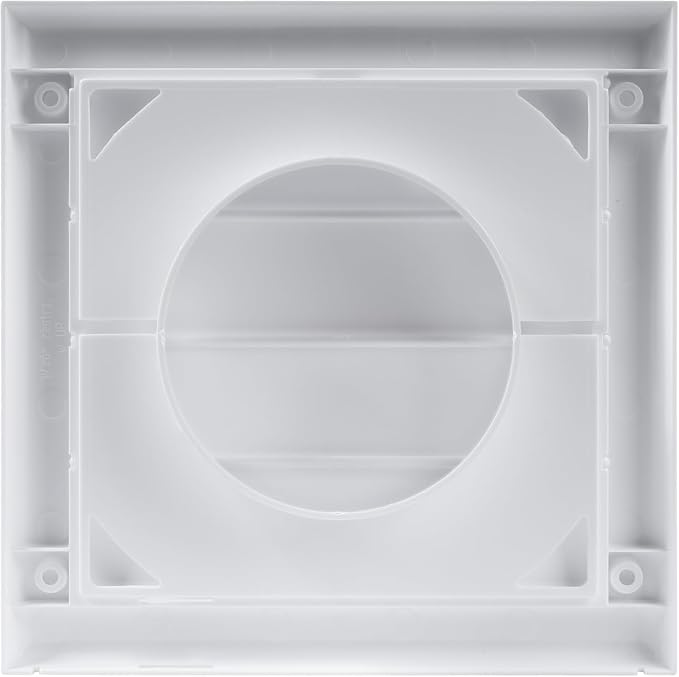 4 Inch Vent Cover - White Plastic Shutter Wall Vent Cover - Louvered Vent Cover for Outdoor - Hood Vent, Exhaust, alternate