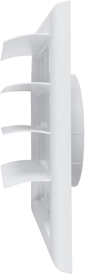 4 Inch Vent Cover - White Plastic Shutter Wall Vent Cover - Louvered Vent Cover for Outdoor - Hood Vent, Exhaust, alternate