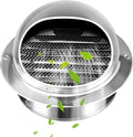 4 INCH Wall Air Vent Cover, Thicken 304 Stainless Steel Round Extractor Wall External Cover for Apartment, Villa, Flats