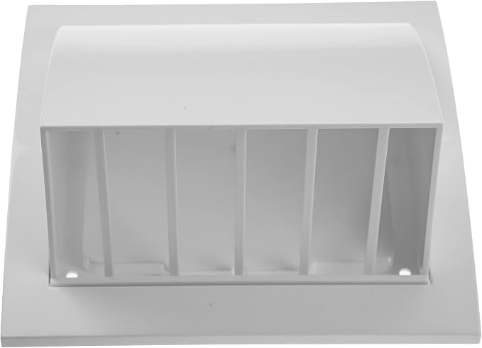 4 Inch White Dryer Vent Hood/Duct Cover for Walls or Ceiling/ABS Plastic Protection Hood With Rain Cover and, alternate view
