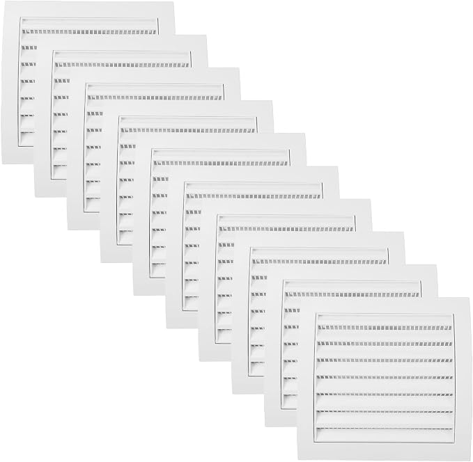 4'' Inch White Pack of 10 Air Vent Cover Dryer Vents and Bathroom Exhaust Vents Pipe, Louvered Dryer Vent Cover - Exhaust
