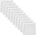 4'' Inch White Pack of 10 Air Vent Cover Dryer Vents and Bathroom Exhaust Vents Pipe, Louvered Dryer Vent Cover - Exhaust