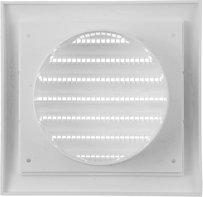 4'' Inch White Pack of 10 Air Vent Cover Dryer Vents and Bathroom Exhaust Vents Pipe, Louvered Dryer Vent Cover - Exhaust