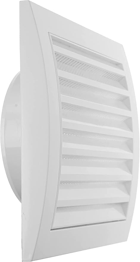 4'' Inch White Pack of 10 Air Vent Cover Dryer Vents and Bathroom Exhaust Vents Pipe, Louvered Dryer Vent Cover - Exhaust