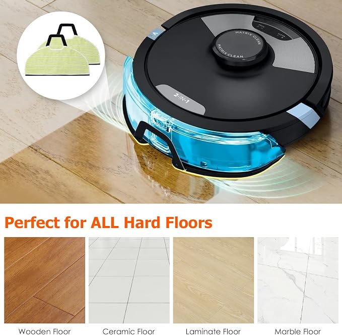 4 Mop Pads Replacement Parts for Shark RV2610WA, AV2610WA, RV2620WD, RV2410WD AI Ultra 2-in-1 Robot Vacuum and Mop