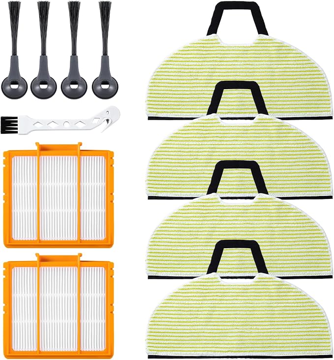 4 Mop Pads Replacement Parts for Shark RV2610WA, AV2610WA, RV2620WD, RV2410WD AI Ultra 2-in-1 Robot Vacuum and Mop