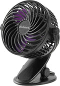 4” On-The-Go Personal Fan with Clip – 3 Speeds, 360° Rotation, Rechargeable Battery, USB-C Charging, Compact, Black with