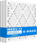 (4 Pack) 10x24x1 Air Filter, MPR 1900 & FPR 10, MERV 13 Pleated Air Filter (Actual Size:9 3/4x23 3/4x3/4 inch), product image