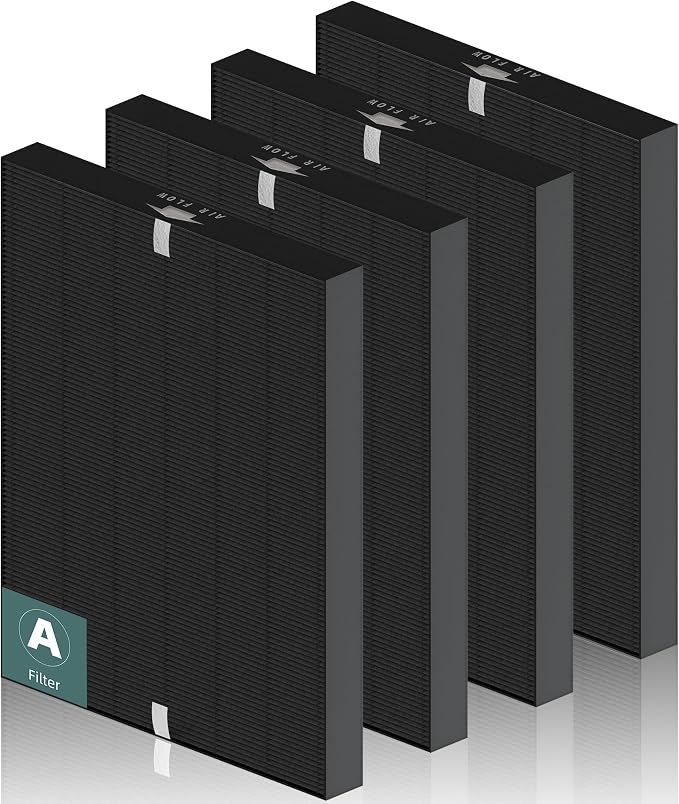 4 Pack 115115 HEPA Smoke Remover Replacement Filter A for PlasmaWave Air Purifier C535 5300 5300-2 6300 6300-2 P300