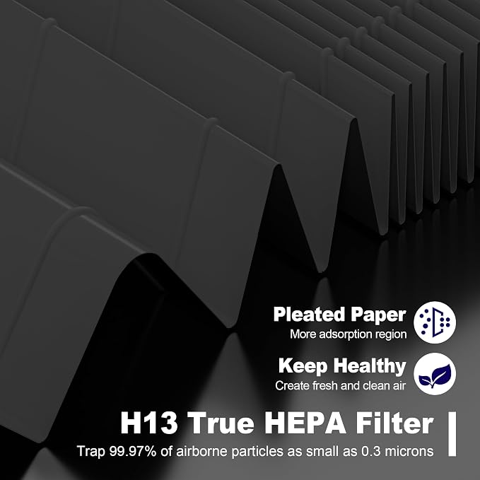 4 Pack 115115 HEPA Smoke Remover Replacement Filter A for PlasmaWave Air Purifier C535 5300 5300-2 6300 6300-2 P300
