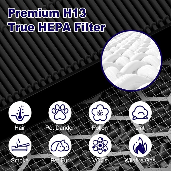 4 Pack 115115 HEPA Smoke Remover Replacement Filter A for PlasmaWave Air Purifier C535 5300 5300-2 6300 6300-2 P300