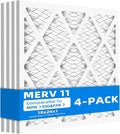 (4 Pack) 18x24x1 Furnace Air Filters, MPR 1200 & FPR 7, MERV 11 Pleated Air Filter (Actual Size: 17.75" x 23.75" x 0.75")