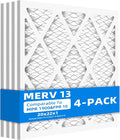 (4 Pack) 20x22x1 Air Filter, MPR 1900 & FPR 10, MERV 13 Pleated Air Filter (Actual Size: 19.75" x 21.75" x 0.75"), product