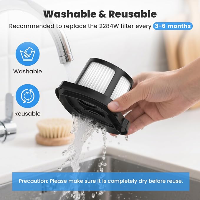 4 Pack 2284w Vacuum Replacement Filter for Pet Hair Eraser Filter Hand Vacuum 2284W 2390 2389 2390A, alternate view 4