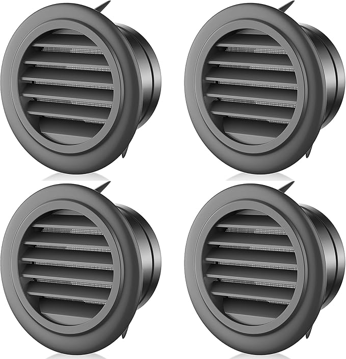 4 Pack 4 Inch Soffit Vent for Exhaust Fan with Built-in Mesh Screen, product image