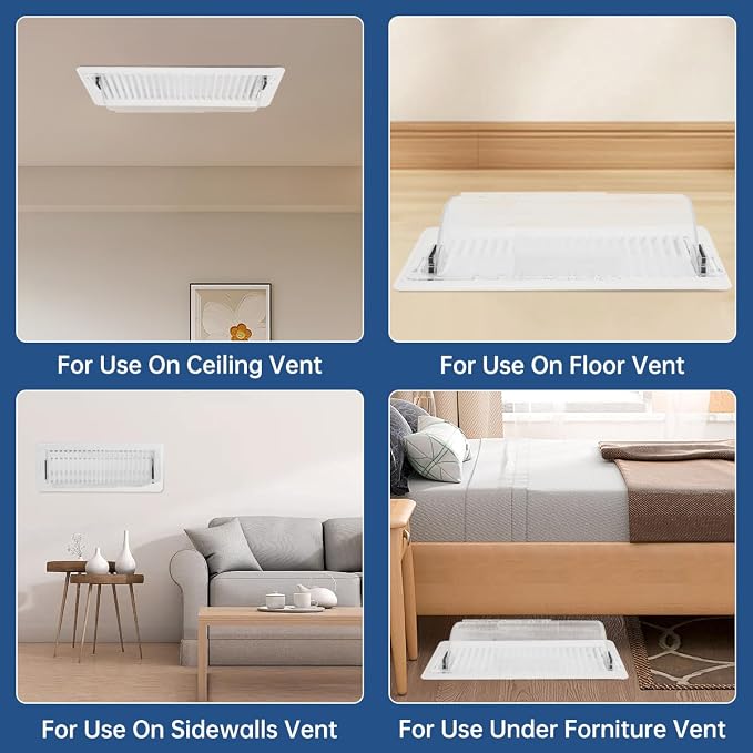 4-Pack Air Vent Deflector 8.5 to15.5 Inches, Aerospace-Grade Plastic (5-Meter Drop Resistant), 200% Stronger, alternate view